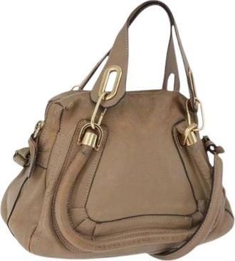 Chlo&eacute; Pre-owned Shoulder Bag - Dames - Vintage Handtas - Beige - ONE Size - Leer - Vintage