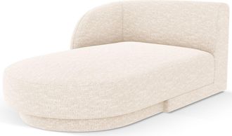 BLOOMINGLOFT Design Chaiselongue Miley mit Armlehne links - Chenille