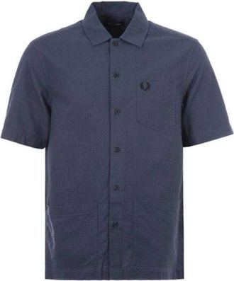 Fred Perry Heren Oxford Pocket Overhemd (Franse marine)