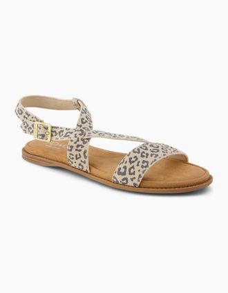 Toms Womens TOMS Mar Leather Womens Oatmeal Sandals - Multi - Size: 7