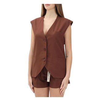 Ga&euml;lle Paris Vests, female, Brown, Size: M Gilet