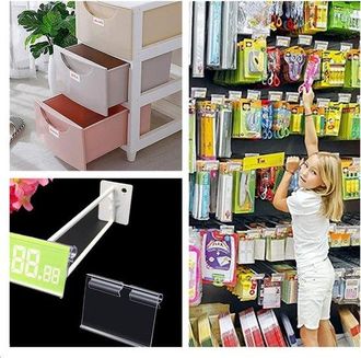 OEM Portatarjetas Transparentes (40 Unidades) - Soportes Para Etiquetas De Precio De Alimentos