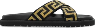 Versace Scarpe Nero, Giallo-Uomo