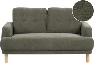 Beliani Sofa 2 Seater TUVE Corduroy Dark Green