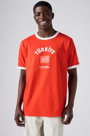 Levi's T-shirt Ringer Levis Turchia - Uomo - 2XL - Rosso / X Turkiye