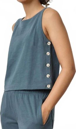 Lilla P Side Button Tank Top In Dusk