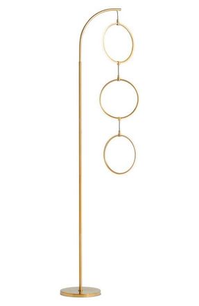 Brightech 3 Ring Lamp 74 Novelty Halo Integrated LED Floor Lamp with 3-Way Dimming in Brass at Nordstrom