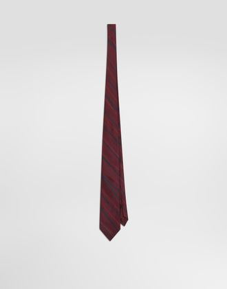 Dolce & Gabbana Striped-print Twill Tie - Man Ties And Pocket Squares Multicolor Onesize