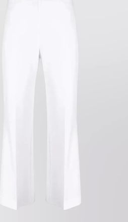 Parosh stretch wool cropped flared trousers