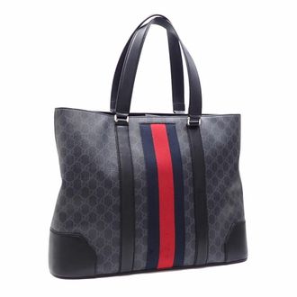 Gucci Black Pvc Leather Tote Bag (Pre-Owned)