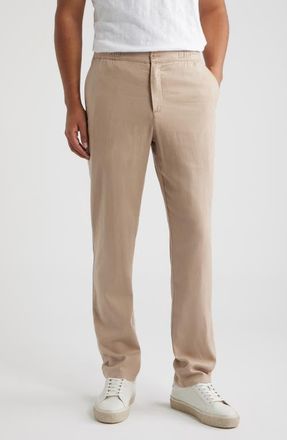 Bugatchi Aerolinen Linen Blend Pants in Desert at Nordstrom, Size X-Large
