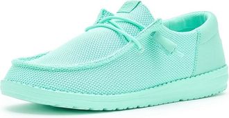 Hey Dude Wendy Funk Mono Womens Flat Shoes Cabbage Green : 10 M, Cotton