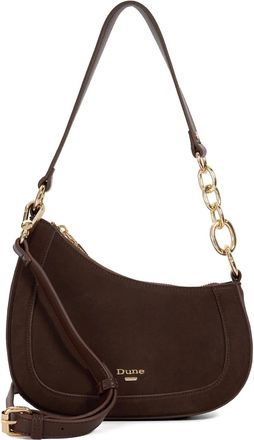 Dune London DIRECTION Chain Detail Shoulder Bag One Size Suede