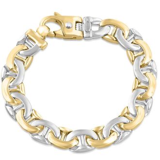 Pompeii3 Mens Marine 14k Gold (75gram) or Platinum (121gram) 12mm Link Bracelet 8.5