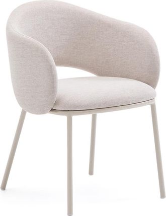 K Home Design Esszimmerstuhl Mainno mit Armlehnen - Strukturstoff Beige