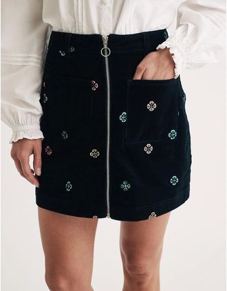 Nobody's Child Womens Dalong Mini Floral Patterned A-Line Skirt - Multi - Size: 4 3xs