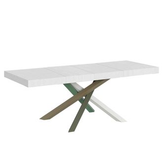 Itamoby Itamoby - Tavolo Da Pranzo Allungabile - Volantis Premium - Colore: Bianco Frassino - Dimensioni: 160x90/264 - Telaio: 4/a