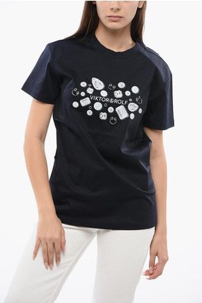 Viktor & Rolf Printed T-Shirt With Piercings Details size S