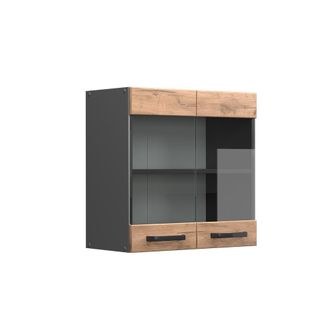 Vicco Armario De Cocina Con Vidrio R-line, Roble Dorado, 60 Cm