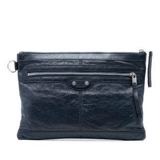 Balenciaga Pre-owned Balenciaga Lambskin Motocross Classic Clip M Clutch Ladies TRI5I7B4AZTX8DDZ