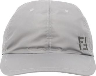 Fendi Grey Logo Baseball Cap