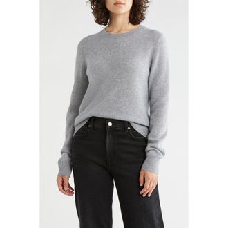 Nordstrom Cashmere Crewneck Sweater in Grey Heather at Nordstrom Rack, Size Xx-Large