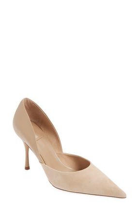 Jeffrey Campbell Volturi Pump in Beige Suede Combo at Nordstrom, Size 8.5