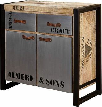 Massivmoebel24 Credenza in legno di Mango 90x40x85 mango naturale stampato factory 131