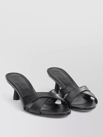 Aeyde vero 50mm heeled mules cross strap