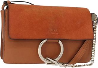 Chlo&eacute; Pre-owned Cross Body Bags, female, Brown, Size: ONE SIZE Pre-owned Suede Shoulder Bag