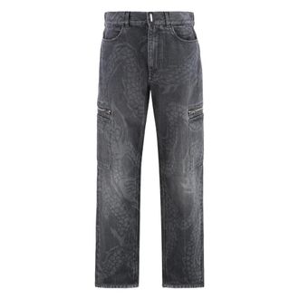 Givenchy Straight Fit Jeans, male, Black, W32, Cargo Jeans