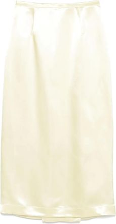 Philosophy di Lorenzo Serafini Gonna midi con finitura satinata - Giallo