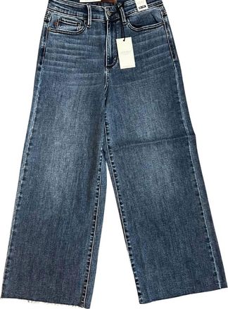 Judy Blue Womens High Rise Crop Raw Hem Jeans In Blue