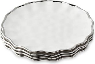 Certified International Regency Silver Set Of 4 Dinner Plates