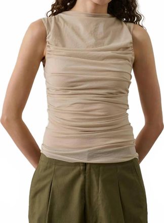 SOEUR Irina Sleeveless Top In Mastic