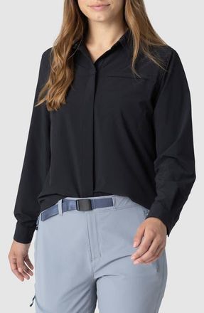 Outdoor Research Astroman Long Sleeve Sun Shirt in Black at Nordstrom, Size Medium