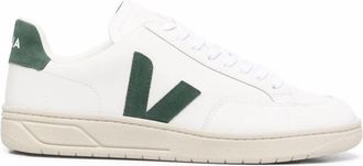 Veja V-12 Leren Wit Cyprus Sneakers - Heren - Sneakers - Groen - 42 EU - Schoenen