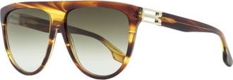 Victoria Beckham Womens B-Hinge Pilot Sunglasses VB680S 230 Brown Melange 58mm