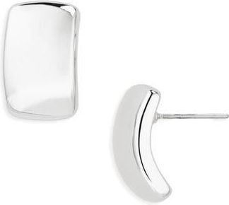 Nordstrom Rack Wide Curve Stud Earrings in Silver at Nordstrom Rack