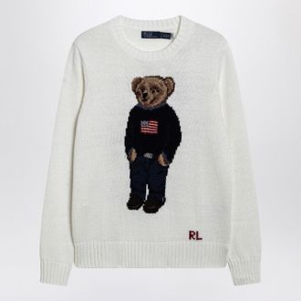 Polo Ralph Lauren White Polo Bear Sweater