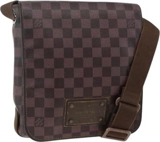 Louis Vuitton Pre-owned Cross Body Bags, female, Brown, Size: ONE SIZE Pre-owned Vintage Damier Ebene Shoulder Bag