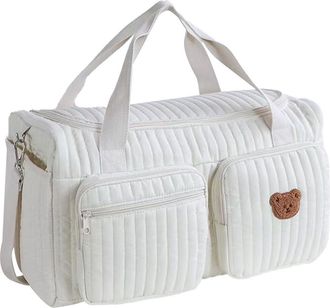 Generic Quilted Baby Diaper Bag Large Capacity Duffle for Travel Stylish Weekender Bag for Women Handbags