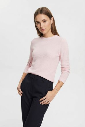 Vila Rundhalspullover VILA VIDALO O-NECK L/S KNIT TOP- NOOS, Damen, Gr. L, cherry blossom, Feinstrick, Obermaterial: 100% Baumwolle, unifarben, regular fit
