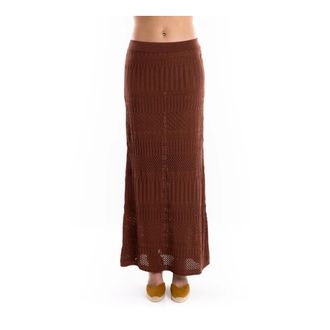 Akep Dames, Rokken, Bruin, Maat: L Viscose