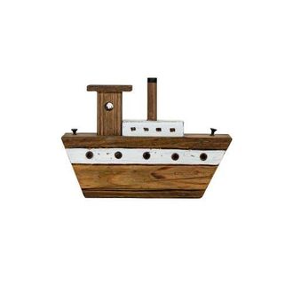 Foreside Home And Garden Tugboat Decorative Accent White Wood & Metal at Nordstrom