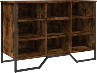 vidaXL Vidaxl - Zapatero de madera de ingeniería roble ahumado 90x38x61,5 cm