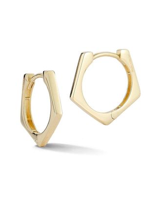 Ember Fine Jewelry 14K Pentagon Hoop Earrings