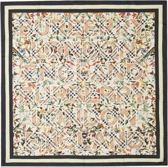 Burberry Montage Print Silk Square Scarf