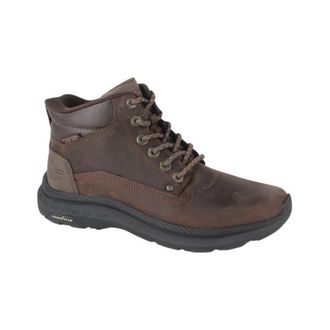 Skechers Pollard Waylon Leder Heren Koffie Enkelboots