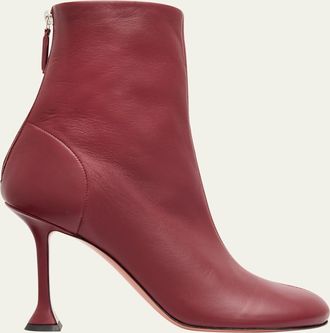 Amina Muaddi 95mm Iris Leather Booties
